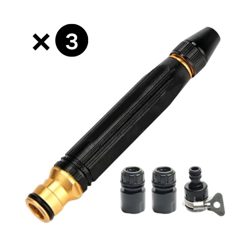 🚿 Heavy Duty Hose Nozzle | Adjustable Twist Jet Sweeper - 3 PCS